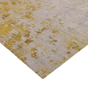 Yellow Abstract Outdoor Rug, Abstract Stain-Resistant Rug For Patio Decks, 2mm Modern Outdoor Area Rug-160cm X 230cm