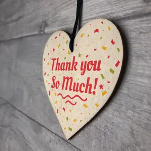 Red Ocean Thank You Gift Teacher Midwife Tutor Friend Family Handmade Wooden Hanging Heart Plaque Gift