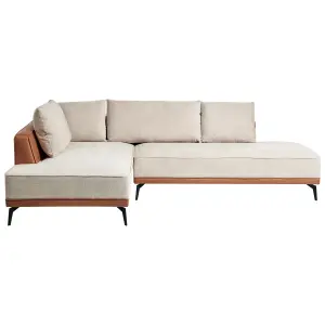 Modular Sofa MYKEN Light Beige Fabric 3 Seater Right Hand