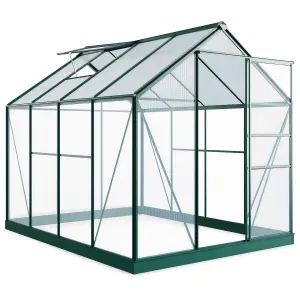 BillyOh Rosette Hobby Aluminium Polycarbonate Greenhouse - 6x8 Green