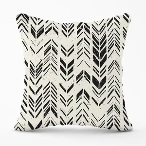 Hand Drawn Chevron Pattern Outdoor Cushion 45cm x 45cm