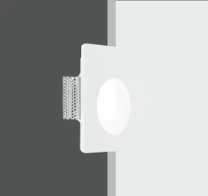 Luminosa ARIEL Recessed Wall Light White 12x18x5.5cm