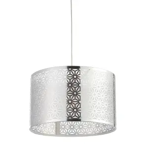 Inlight Hyperion silver effect Laser cut Light shade (D)35cm