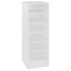 Berkfield Shoe Cabinet White 31.5x35x90 cm Engineered Wood