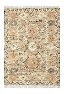 Rustica Hand Woven Kilim - Jute - L200 x W140 x H1 cm - Beige