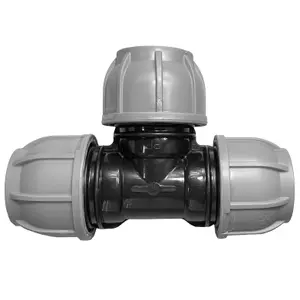 mdpe 50mm tee compression connectors /fittings for mdpe water/irrigation pipe