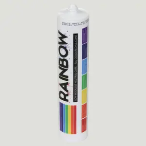 Rainbow RAL 7047 Coloured Silicone Sealant Telegrey 4 300ml Durable & Anti-Mould For Kitchen, Bathroom & Showers