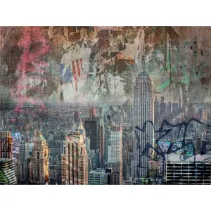 Grandeco New York 7 panel Textured Mural,  2.8 x 3.71m