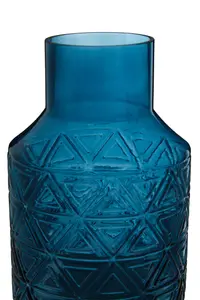 Interiors by Premier Dakota Blue Glass Vase