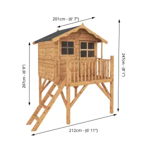 Mercia 7x6 Poppy Apex Shiplap Wooden Tower playhouse