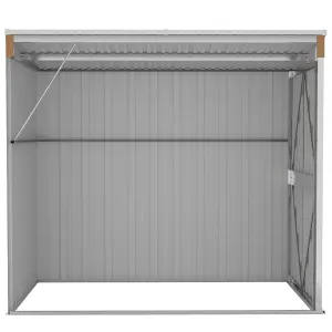 Berkfield Wall-mounted Garden Shed Brown 118x194x178 cm Galvanised Steel