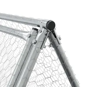 Chicken Cage Silver 400x105x91 cm Galvanised Steel