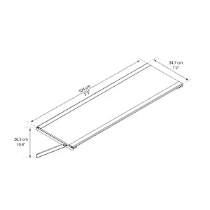 Yukon White Internal Shelf kit (W)1040mm (D)347mm, Set of 4