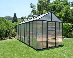 Greenhouse Glory 8 x 16 - Polycarbonate - L484 x W253 x H268.5 cm - Grey