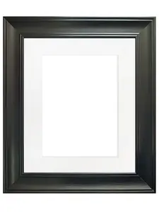 Scandi Black Frame with White Mount for Image Size 12 x 10 Inch