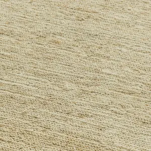 Plain Beige Modern Natural Fibers Handmade Rug For Dining Room Bedroom & Living Room-160cm X 230cm