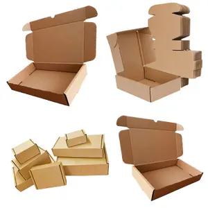 50 x Brown 6x6x2.5" Strong Single Wall Die Cut Packing Shipping Boxes