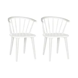 Baek Solid Wood Dining Chair (Set of 2) White