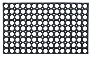 Nicoman Black Honeycomb Heavy duty Door mat, 75cm x 45cm