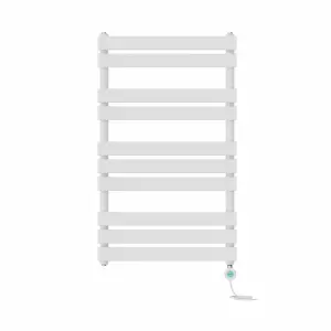 Rinse Bathrooms Smart WiFi Thermostatic Electric Bathroom Flat Panel Heated Towel Rail Radiator with Timer 1000x600mm - White