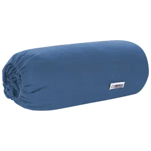 Fitted Sheet JANBU Cotton Navy Blue