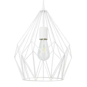 GoodHome Phobeto Matt White Pendant ceiling light, (Dia)310mm