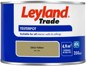 Leyland Trade Vinyl Matt Walls & Ceilings Emulsion Paint Olive Yellow (RAL 1020) 350ml Tester