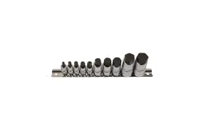 Laser Tools 5522 10pc Hex Socket Bit Set 1/4"D, 3/8"D, 1/2"D