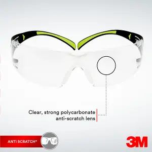 3M Clear lens Safety specs, Pair