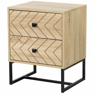 Raul 2 Drawer Bedside Table