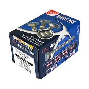 TIMCO Multi-Fix Bolt Countersunk Exterior Silver - 8.0 x 75/M10