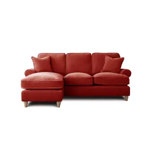 Sofas Express Mumbles Apricot Red Left Hand Chaise Scroll Manhattan Sofa