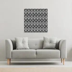 Geometric Line Pattern (Canvas Print) / 77 x 77 x 4cm