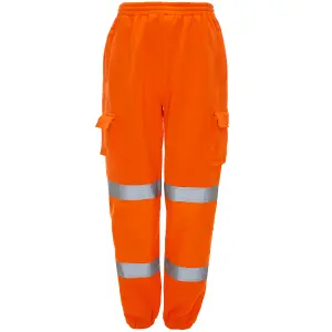 Hi-Vis Orange Jogging trousers 2 Band - 2Xlarge