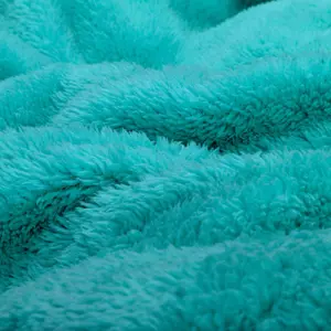 Snug Rug Blanket Luxury Sherpa Fleece Sofa TV Throw Gift Blankets 127x178cm - Teal