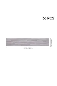 Self Adhesive PVC Flooring Planks, Waterproof Laminate Peel and Stick Vinyl Floor Tiles, 36 Piece Set, 5m² Coverage