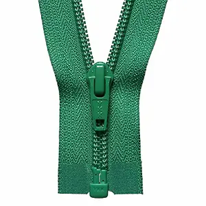 NYLON O/E ZIP 51CM - Nylon Open End Zip: 51cm: Emerald - YKK