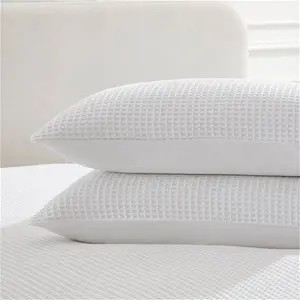 DUSK Portofino 200 Thread Count Waffle Duvet Cover - Cotton - White - Single