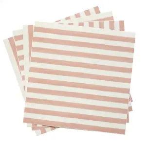 Quadrostyle Stripes Pink Wall and Floor Tile Vinyl Stickers 30cm(L) 30cm(W) pack of 4