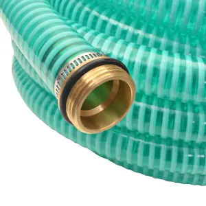 Berkfield Suction Hose with Brass Connectors 7 m 25 mm Green