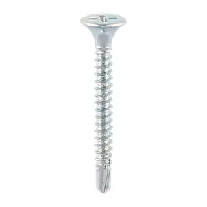 TIMCO Drywall Self-Drilling Bugle Head Silver Screws - 3.5 x 32