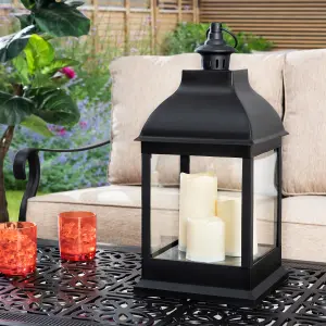 Sunjoy Classic Black 50CM Outdoor Battery Powered Lantern