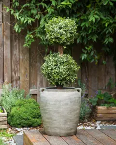 Terracotta Plant Pot 40 cm Grey KERRIA