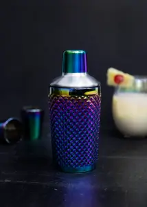 BarCraft Tropical Chic Rainbow 300ml Studded Boston Cocktail Shaker