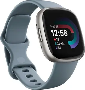 FITBIT Versa 4 Smart Watch - Waterfall Blue & Platinum, 1995