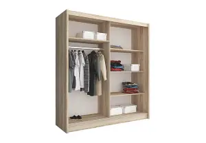 Maja Sliding Door Alu Wardrobe 180cm in White