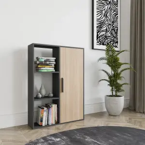 Decorotika Patrick 3 Shelves and a Cabinet Bookcase