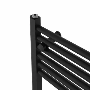 Rinse Bathrooms 800W Electric Heated Warming Towel Rail Bathroom Radiator Black - 1800x500mm