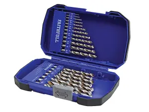 Faithfull  Cobalt HSS Drill Set M35 1-10mm 19 Piece FAIMSET19COB