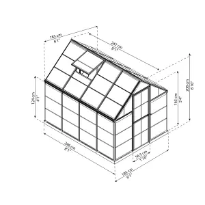 Palram - Canopia Mythos Green 6X8 Greenhouse